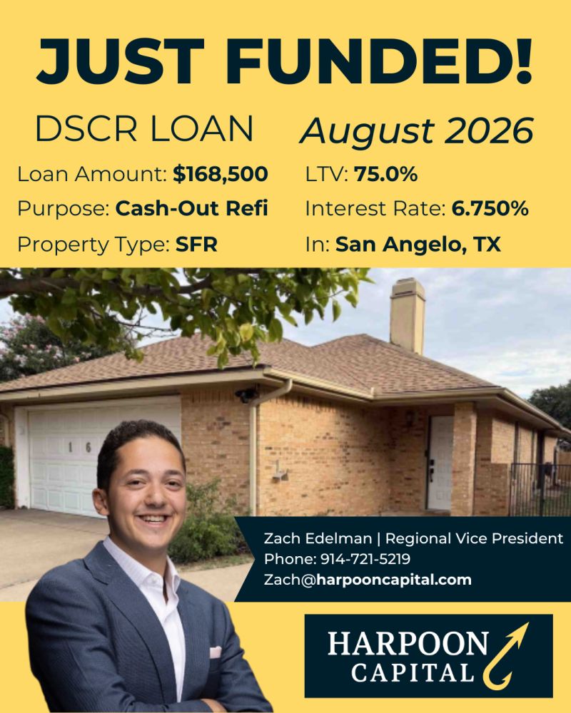 Funded DSCR loan: single family rental in San Angelo, TX