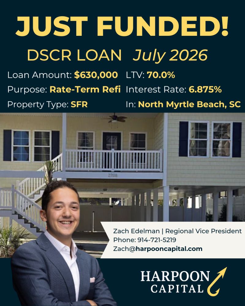 Funded DSCR loan: single family rental in North Myrtle Beach, SC