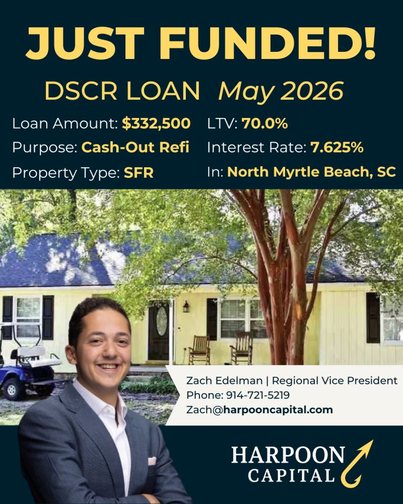 Funded DSCR loan: single family rental in North Myrtle Beach, SC