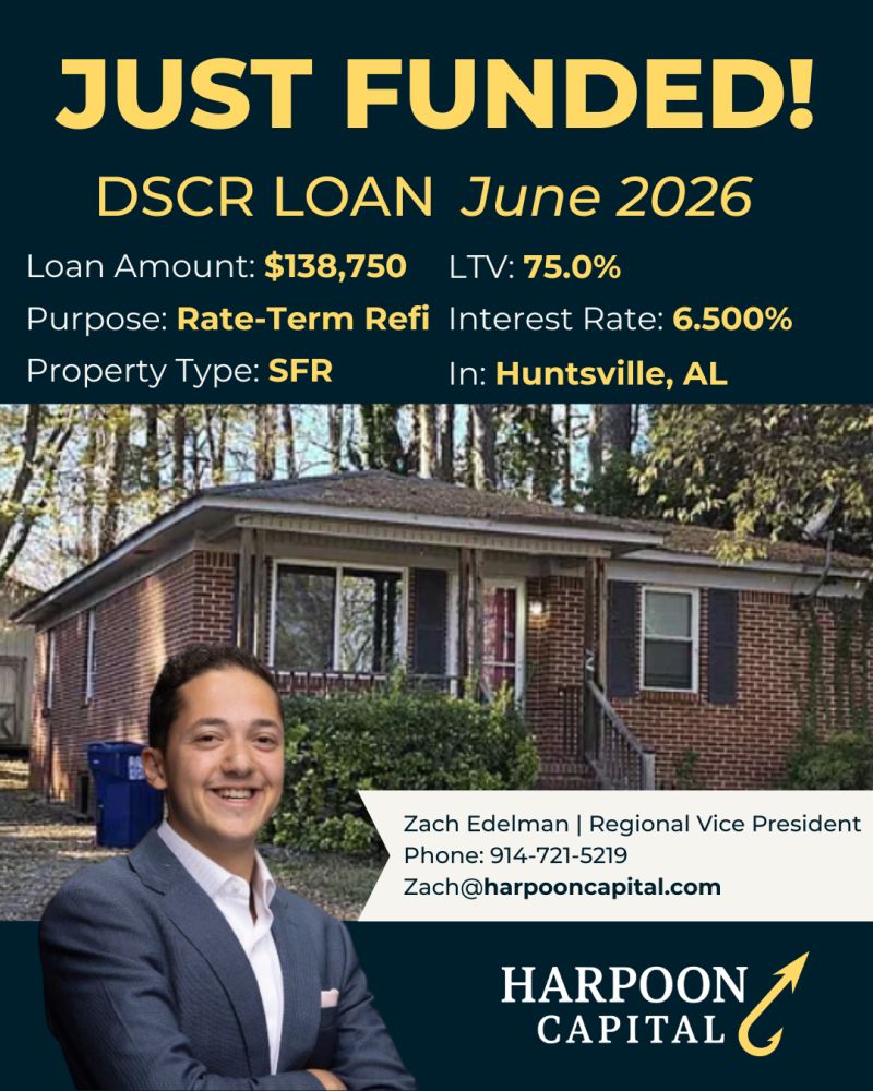 Funded DSCR loan: single family rental in Huntsville, AL