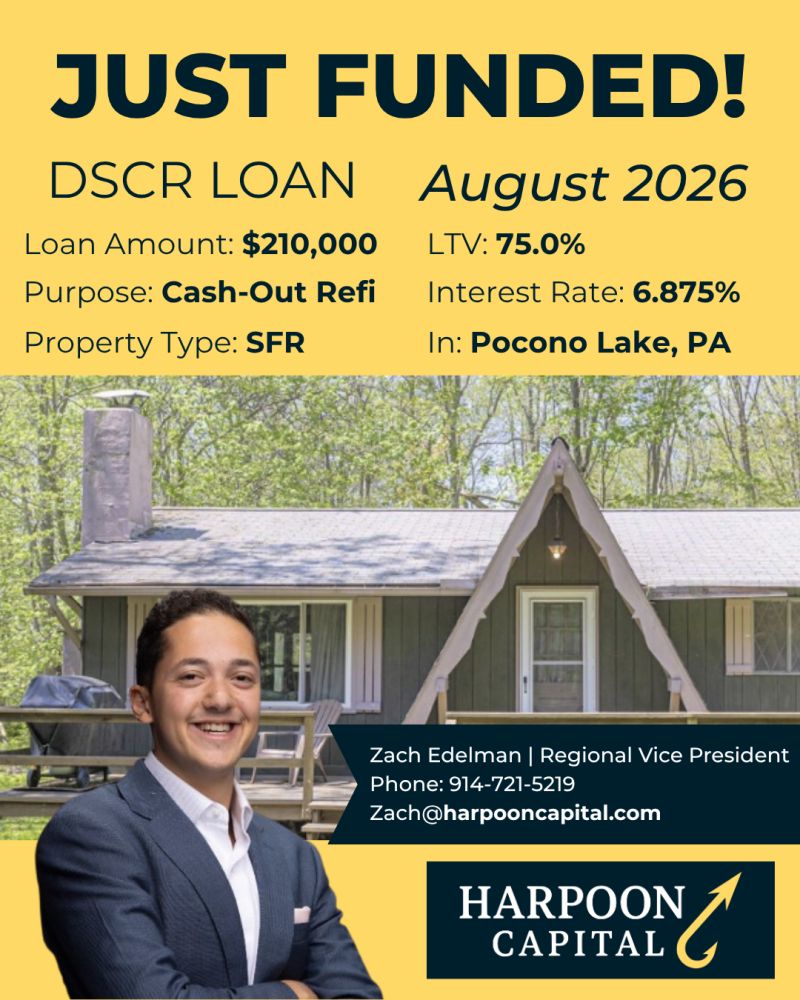 Funded DSCR loan: single family rental in Pocono Lake, PA