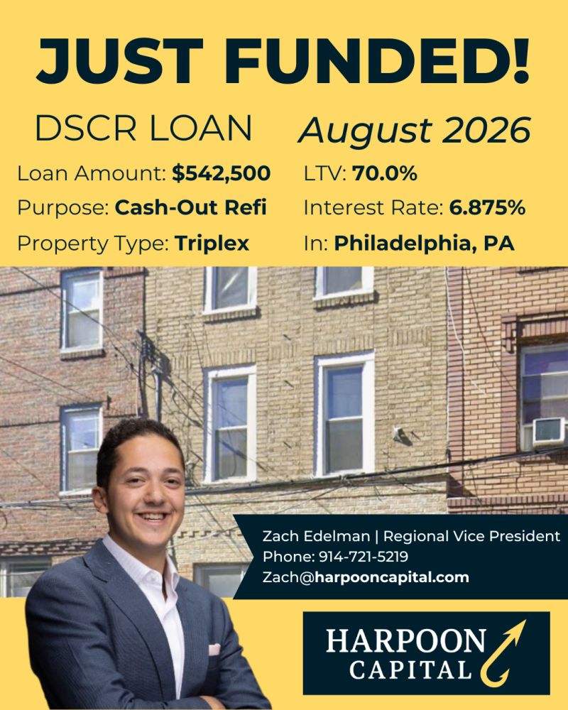 Funded DSCR loan: triplex in Philadelphia, PA