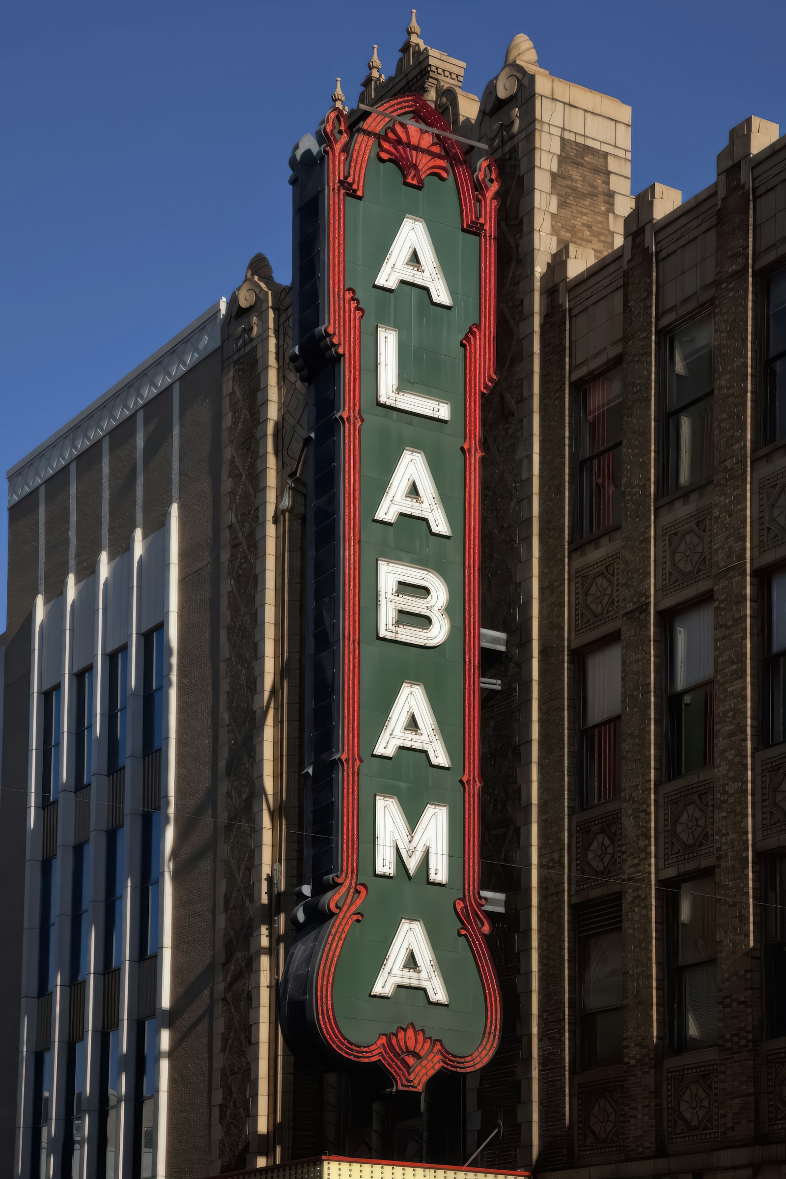 Historic Alabama Theatre in downtown Birmingham, AL