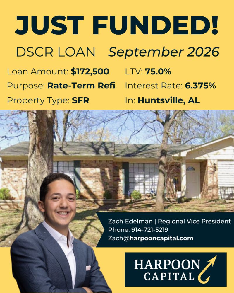 Funded DSCR loan: single family rental in Huntsville, AL