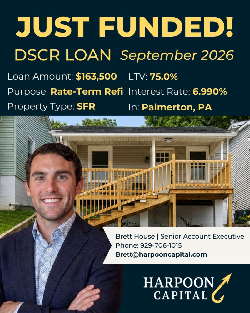 Funded DSCR loan: single family rental in Palmerton, PA