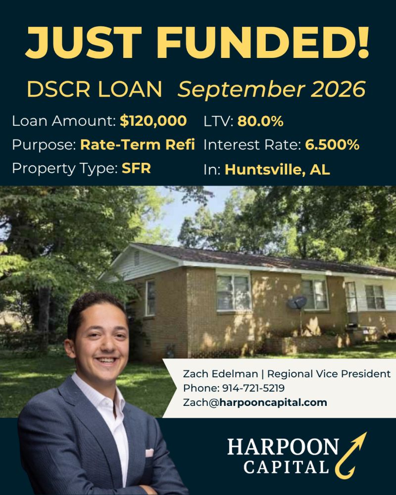 Funded DSCR loan: single family rental in Huntsville, AL
