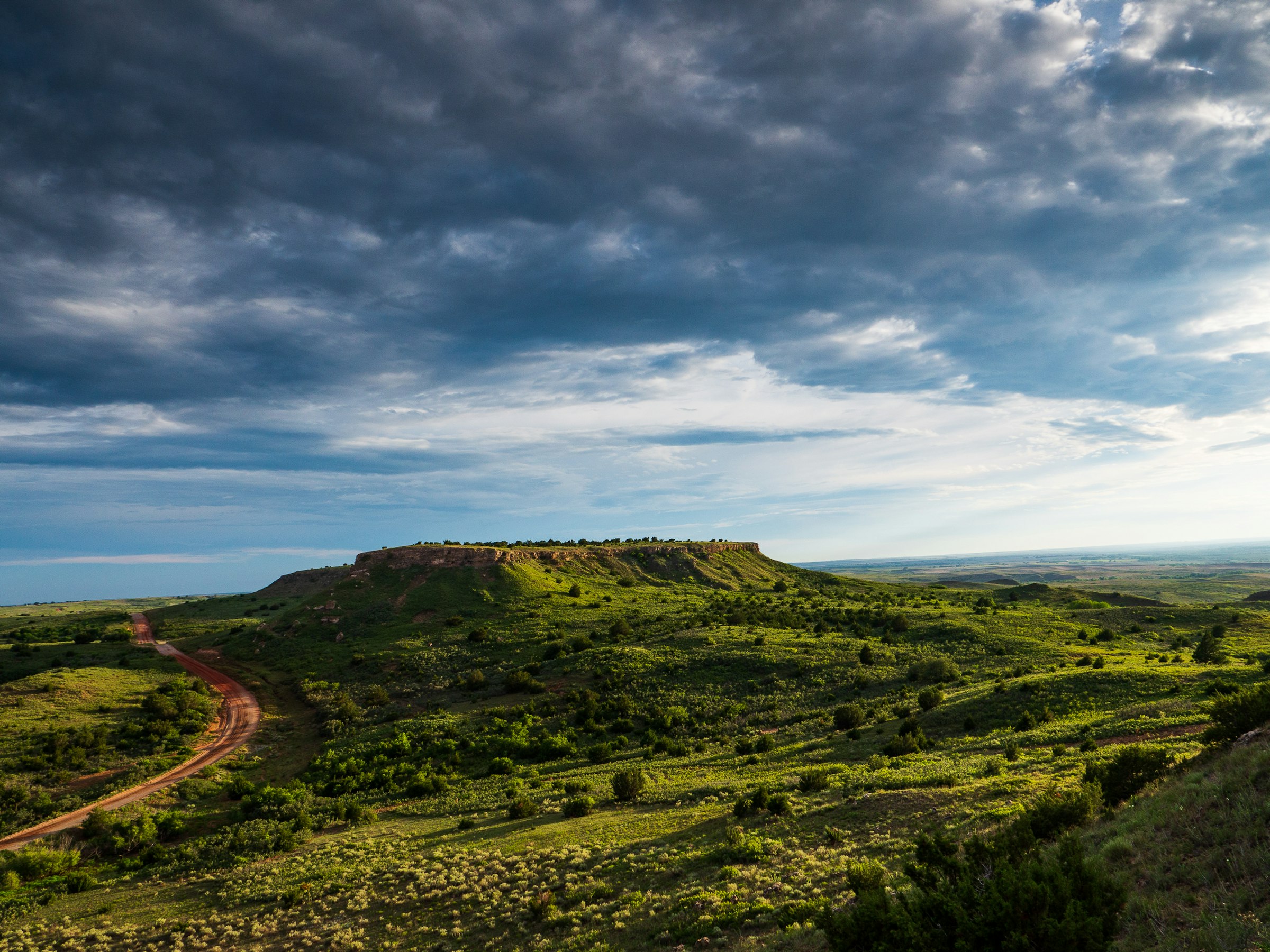 Rolling grasslands of the Antelope Hills in northwest Oklahoma