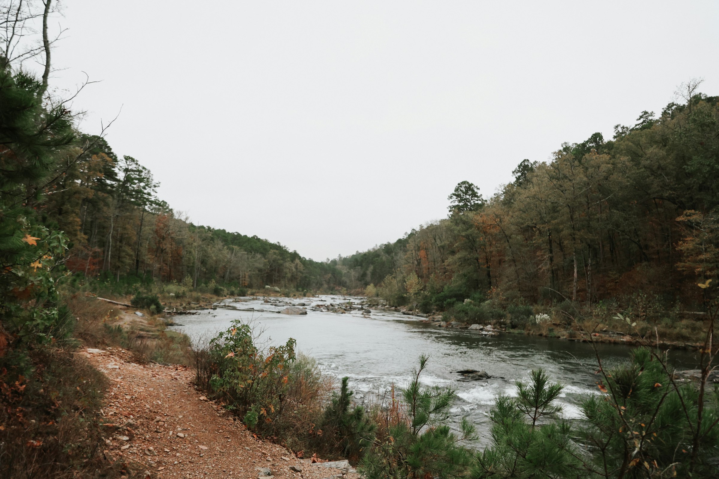 River winding through forest near Broken Bow, Oklahoma
