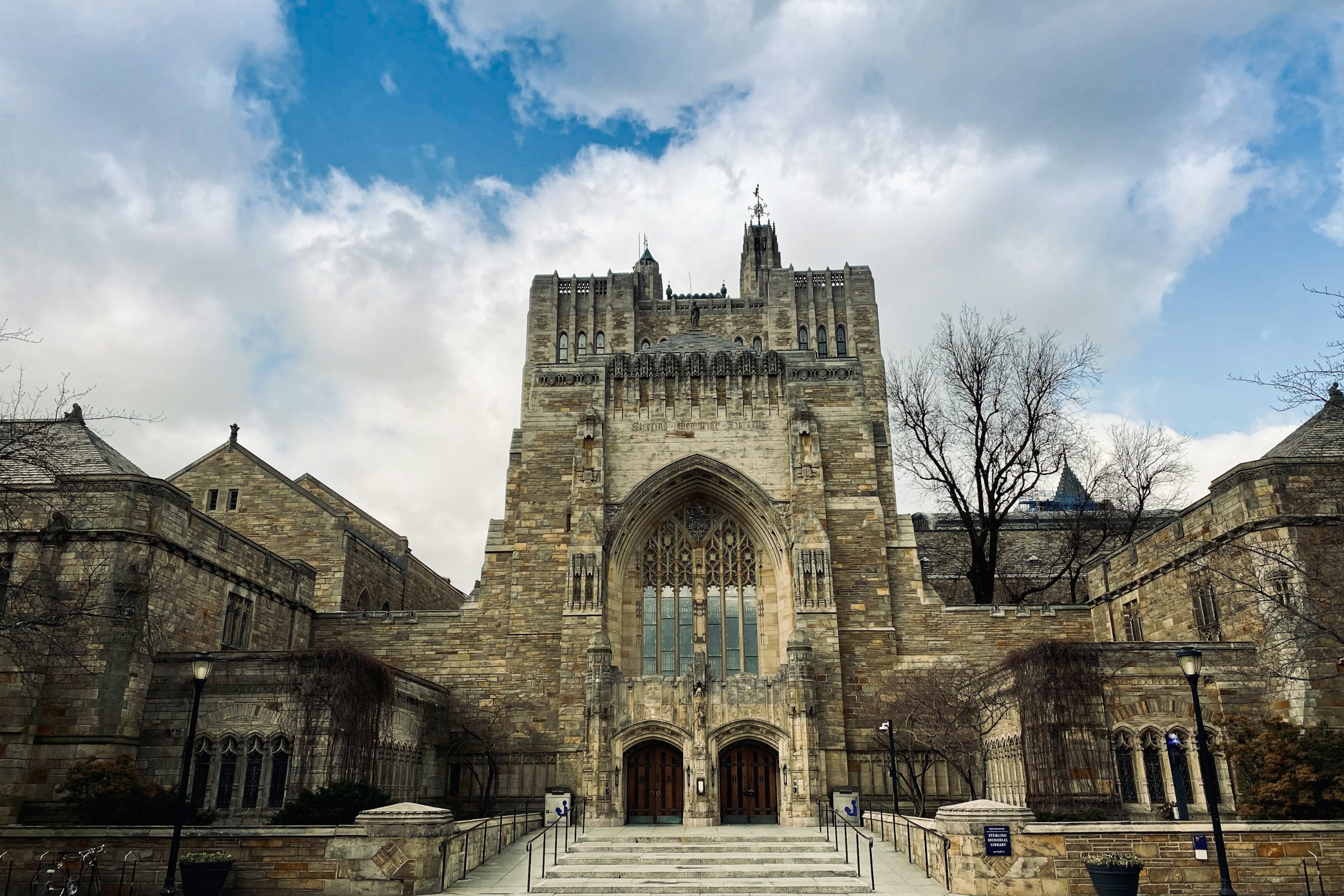 Gothic stone university building in New Haven, Connecticut