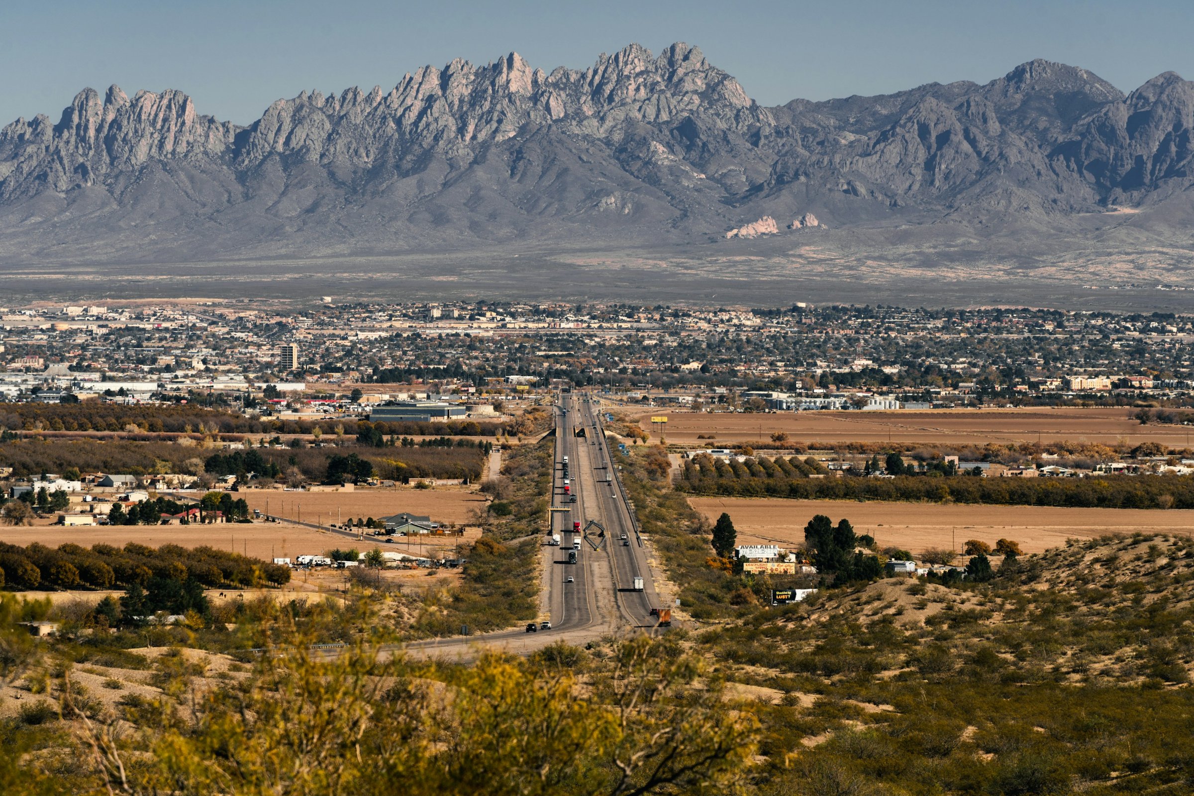 Las Cruces, New Mexico with the Organ Mountains beyond