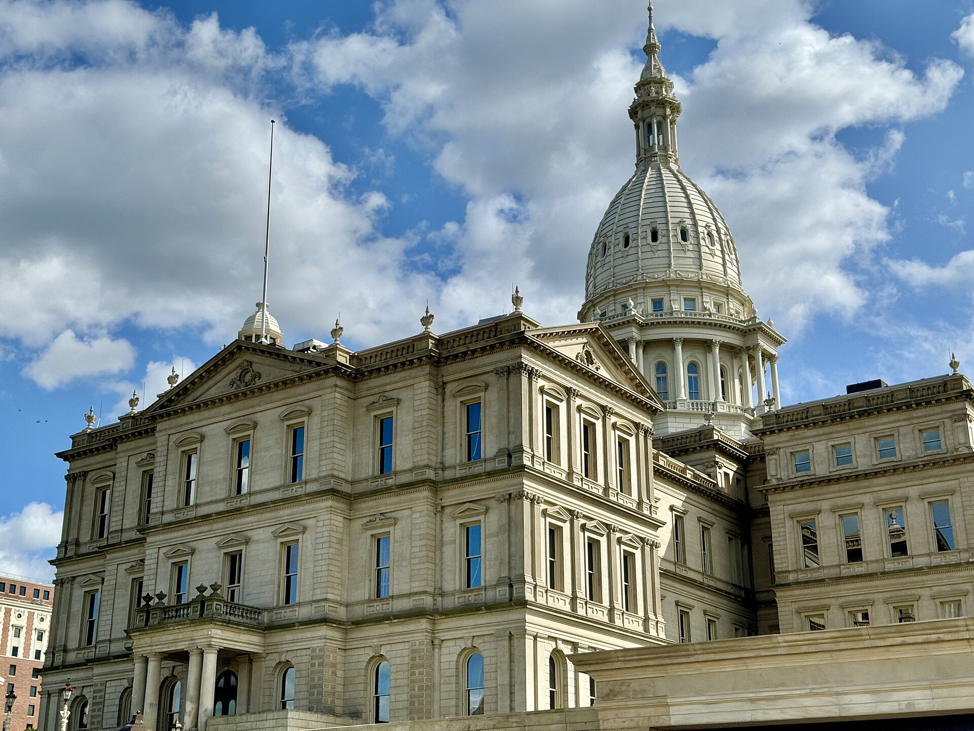 Michigan State Capitol on Capitol Avenue in Lansing, Michigan