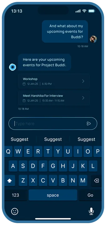 Mobile Ui image - Buddi.ai