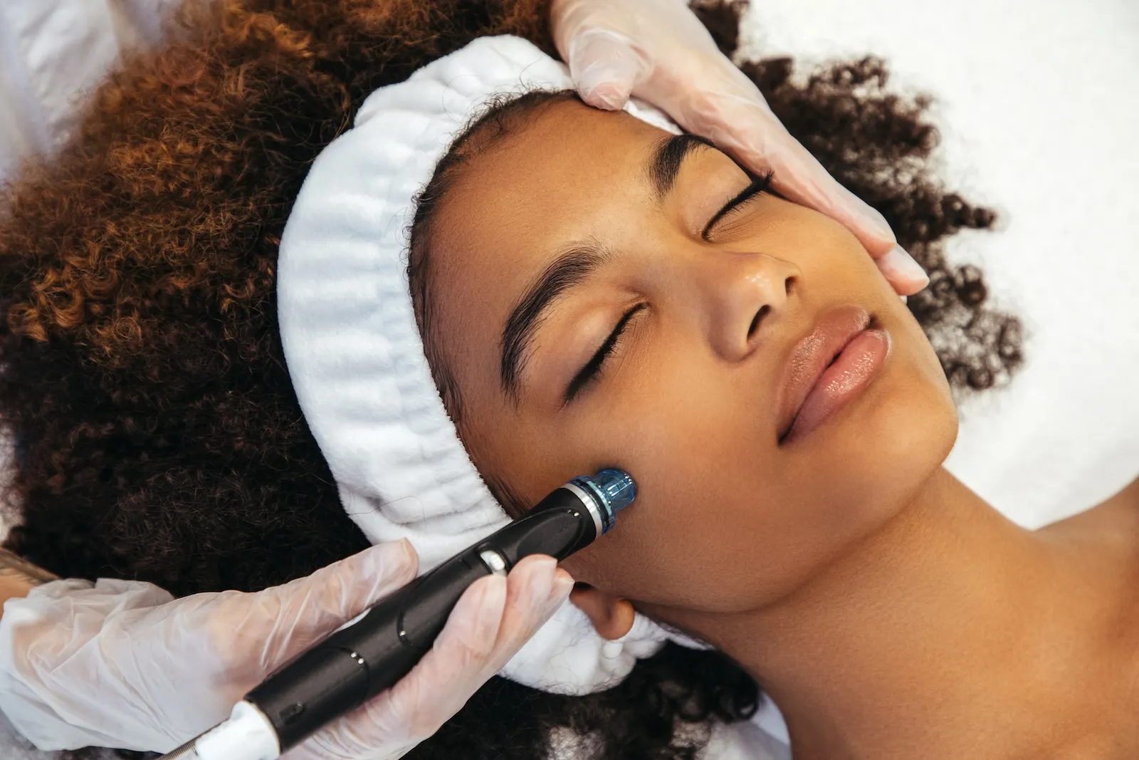 woman receiving a lacer hair removal on face service from newday medspa in jacksonville