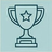 Trophy cup with star icon
