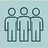 Icon of a group of three people