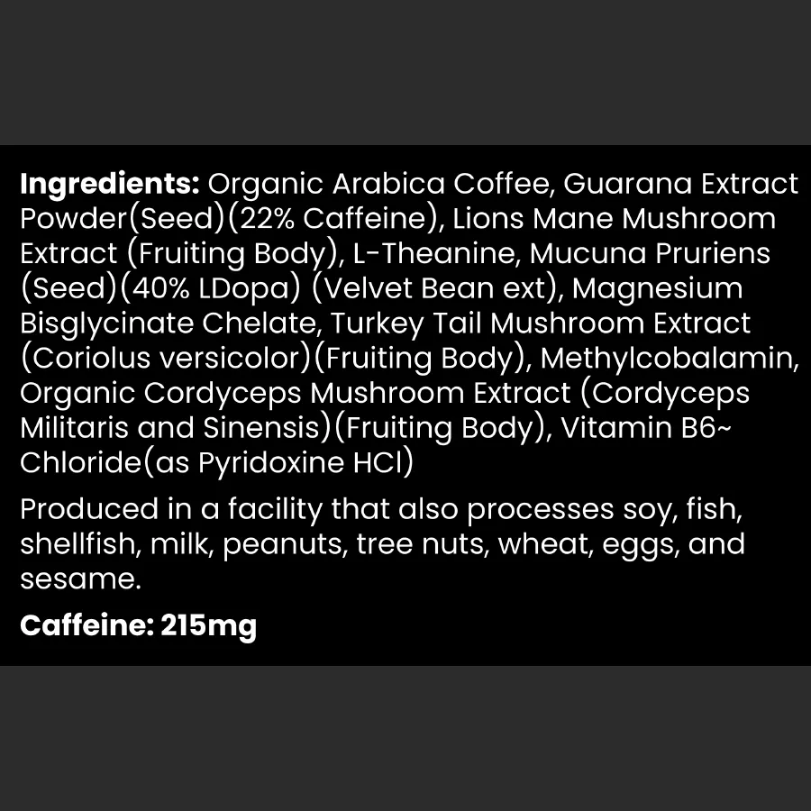 PULSAR high-caffeine functional coffee pouch with an abstract gold particle background