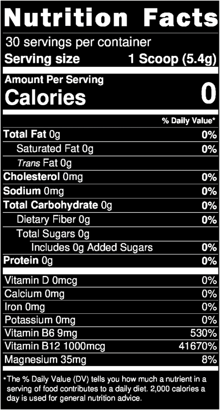 nutrition label