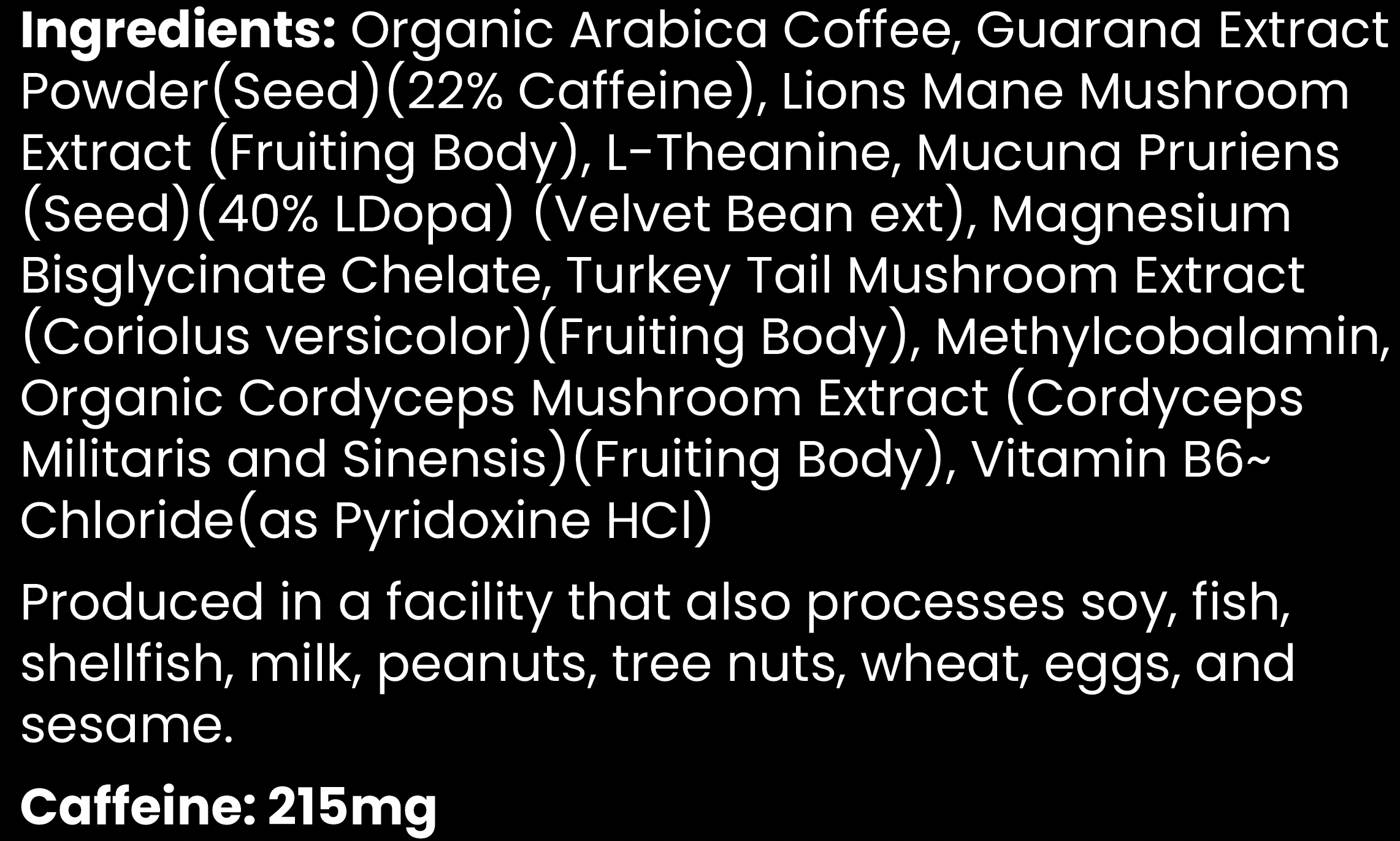 ingredients label