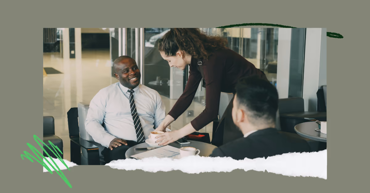 A manager interviewing a candidate, asking questions derived from their competency model.