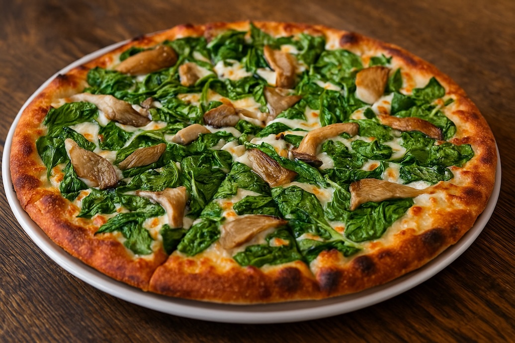 Spinach and artichoke pizza