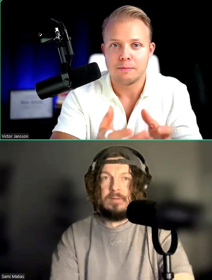 MDM VIP valmentajat Sami Matias ja Victor Jansson Zoom-valmennuksessa