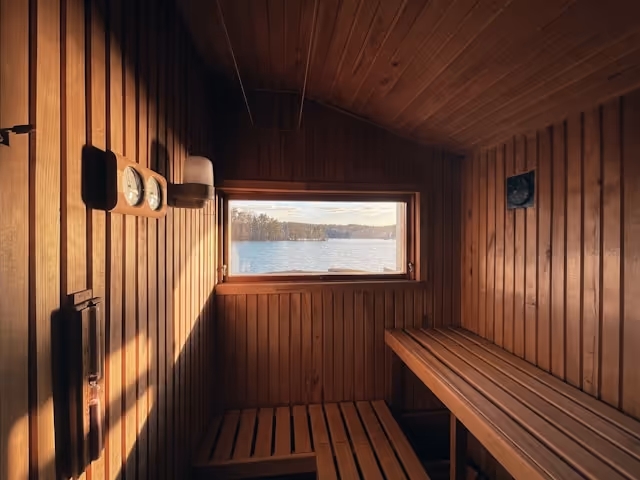 a clean sauna