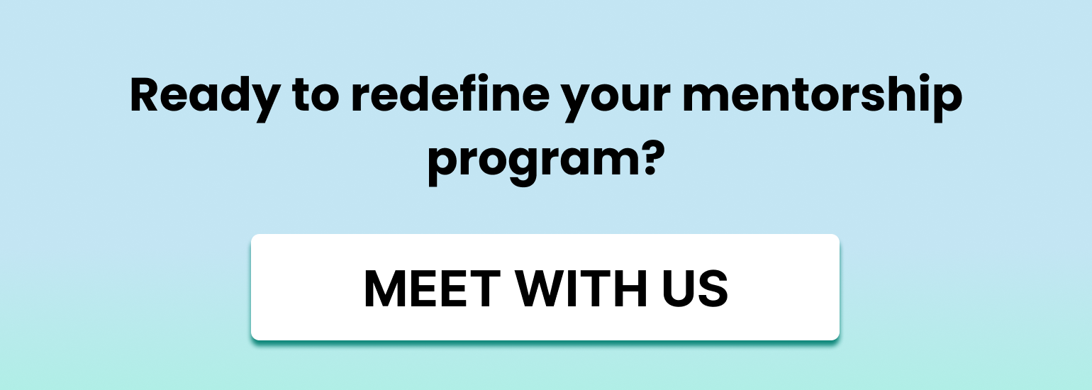Click to get a 10KC demo. Text reads "Ready to redefine your mentorship program? Meet with us."