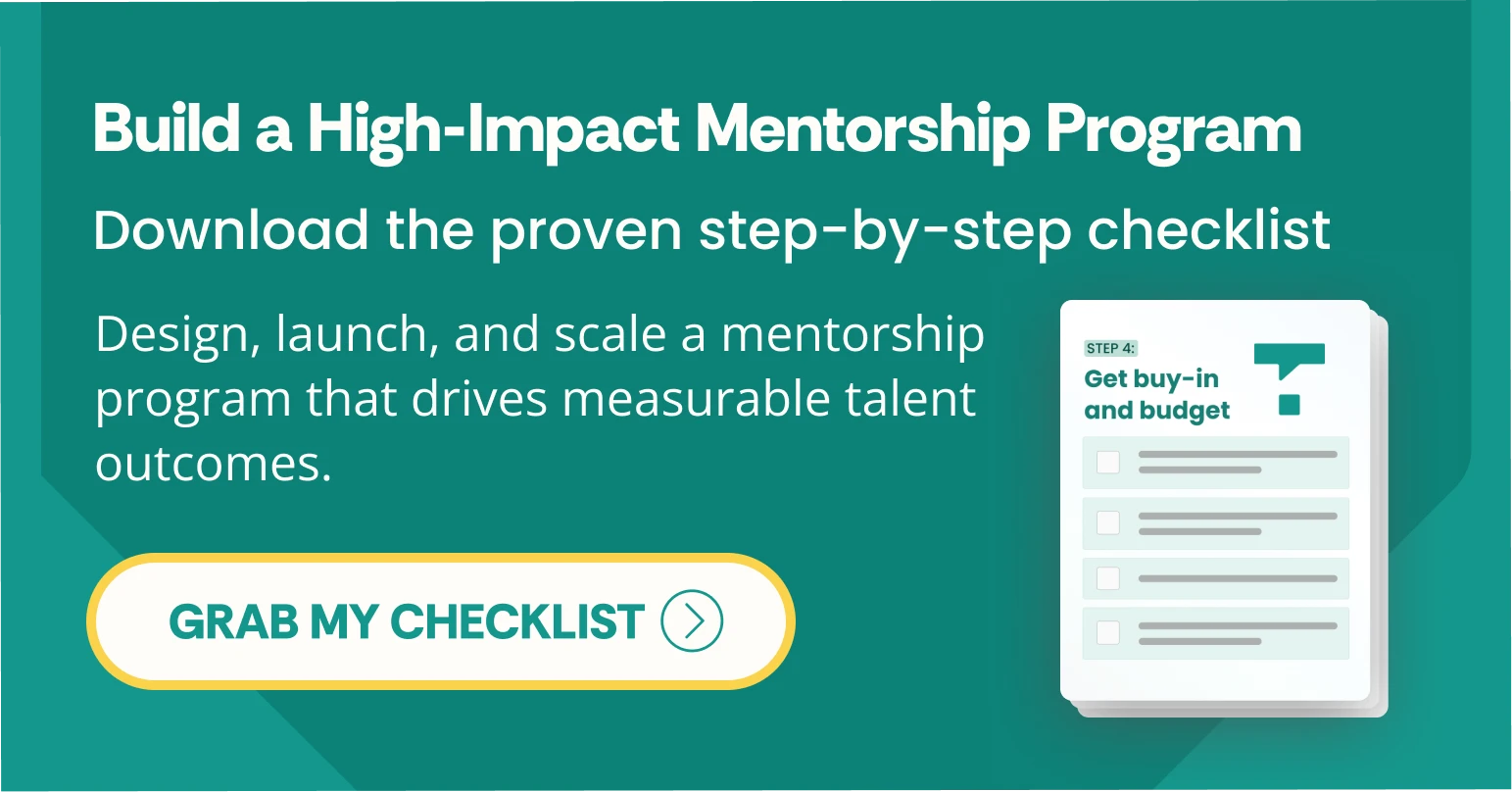 Download 10KC checklist to build a high impact mentorship program with mentoring discussion guides