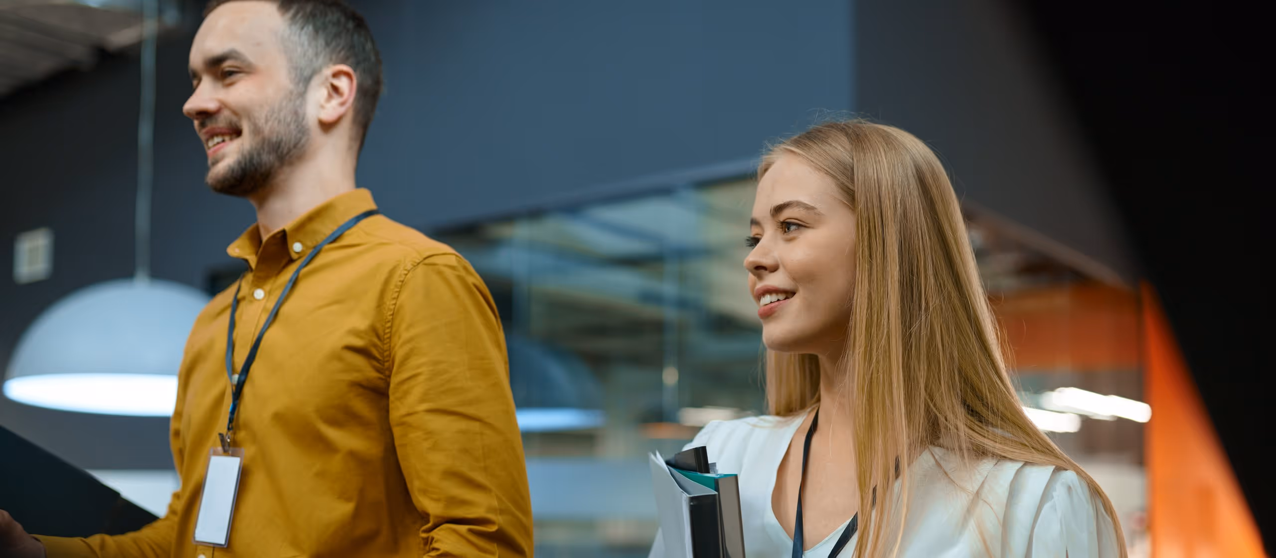 A young man and woman advisors for Barclays Eagle Labs in Corespace Kilmarnock