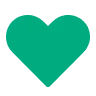 Green heart symbol.