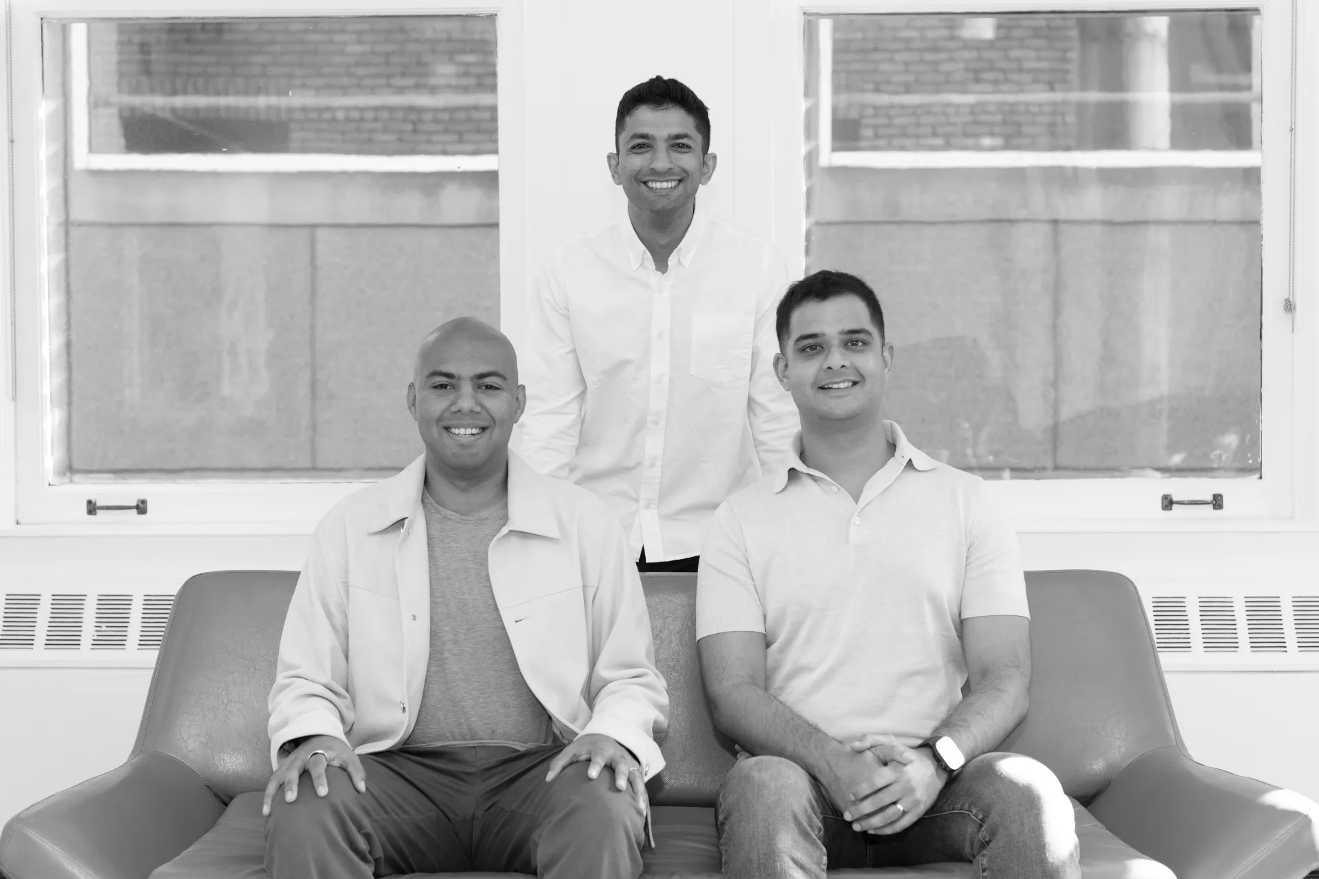 Three Blacksmith founders in a black and white photo