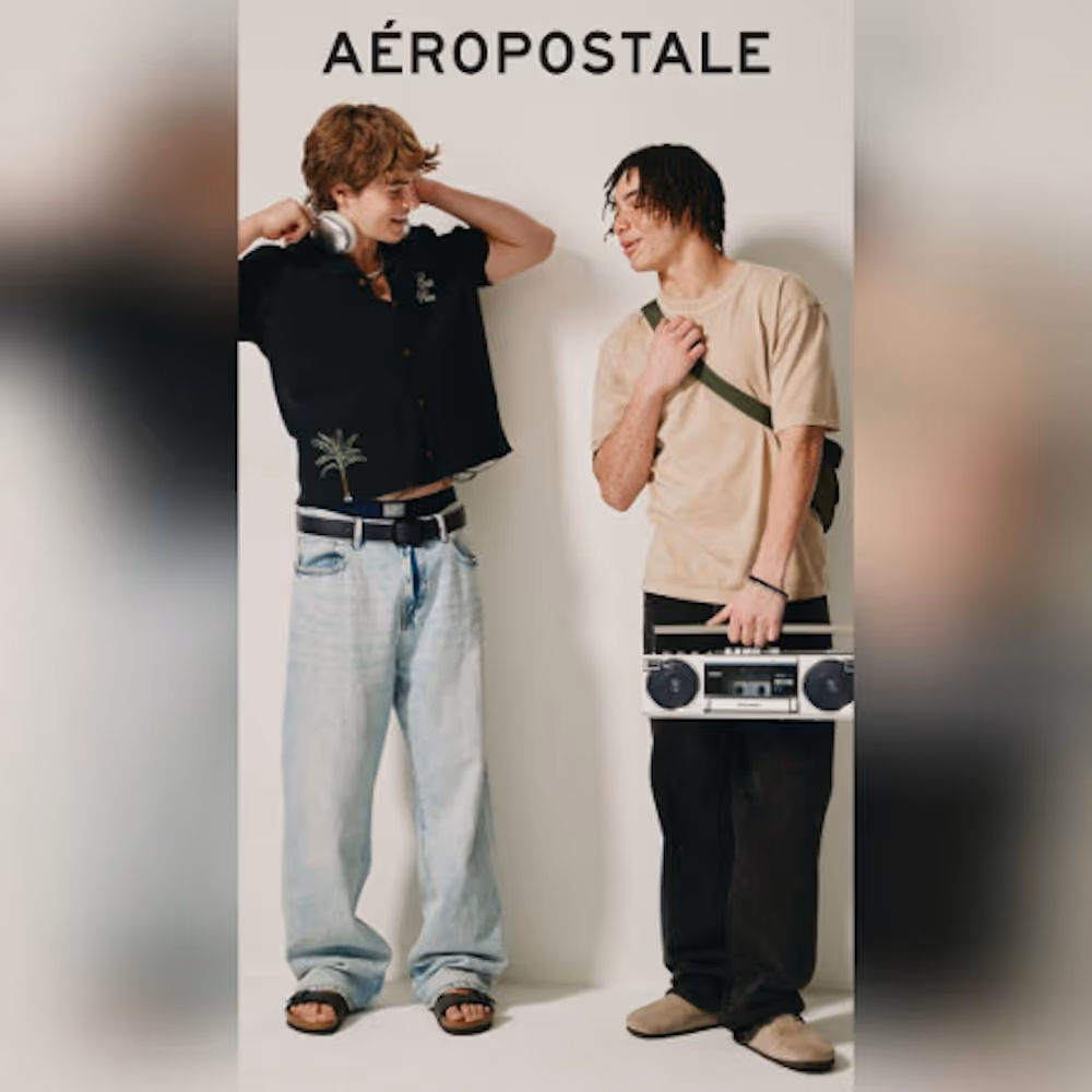 Two teens wearing Aeropostale Jeans