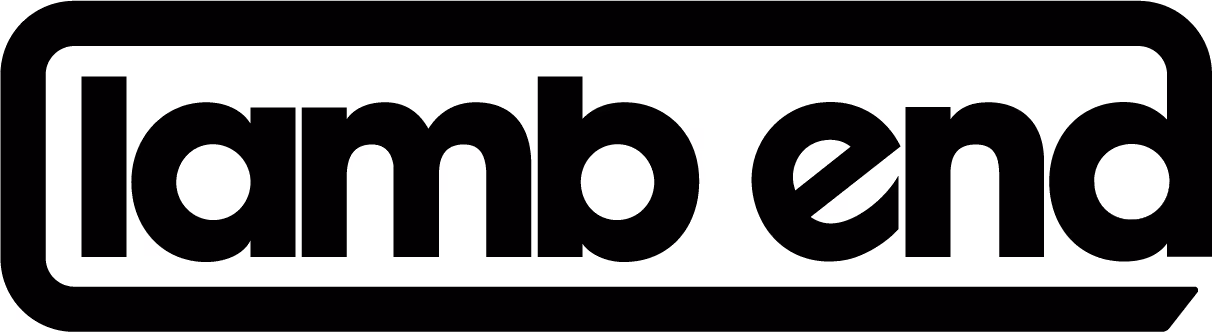 a small vintage style workmark for lamb end creative company - the design studio behind the site. 