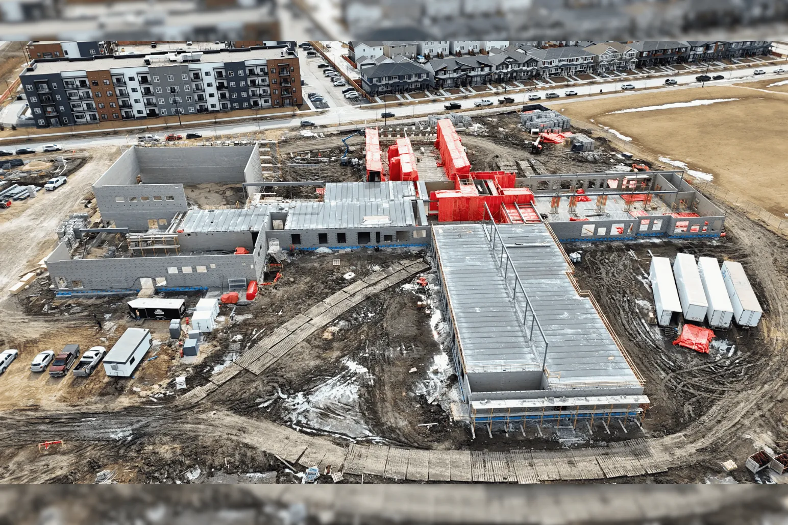 Parkwest Projects building École Mino Pimatisiwin dual-track school in Winnipeg