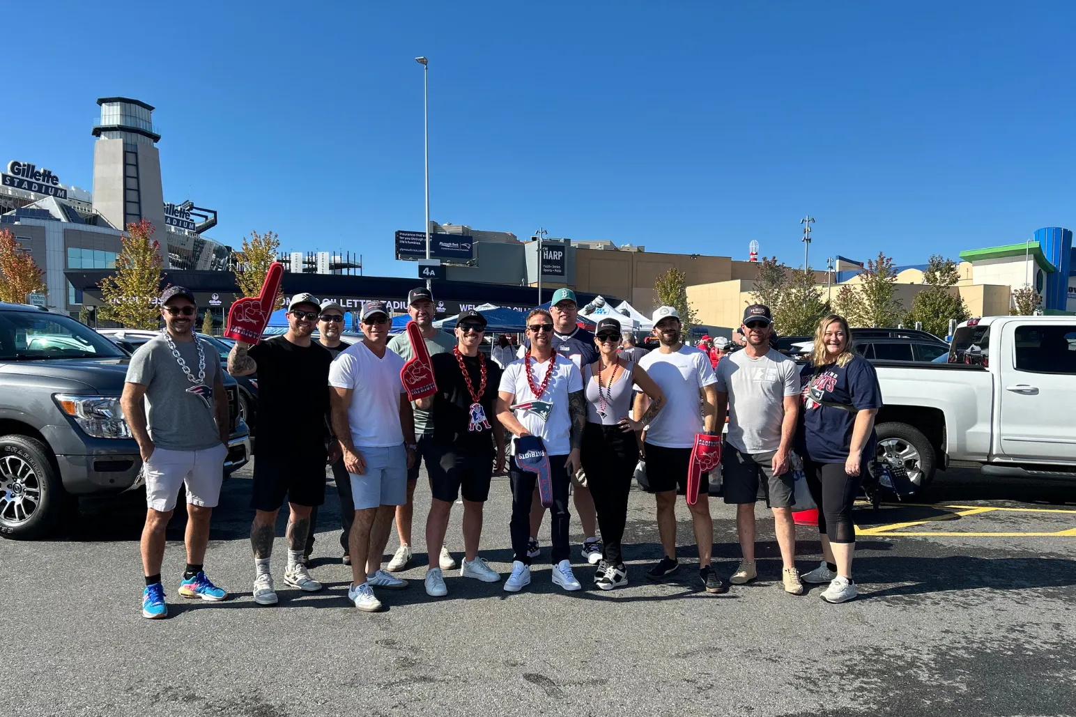 Thor Plumbing & Heating team tailgating at stadium parking lot event