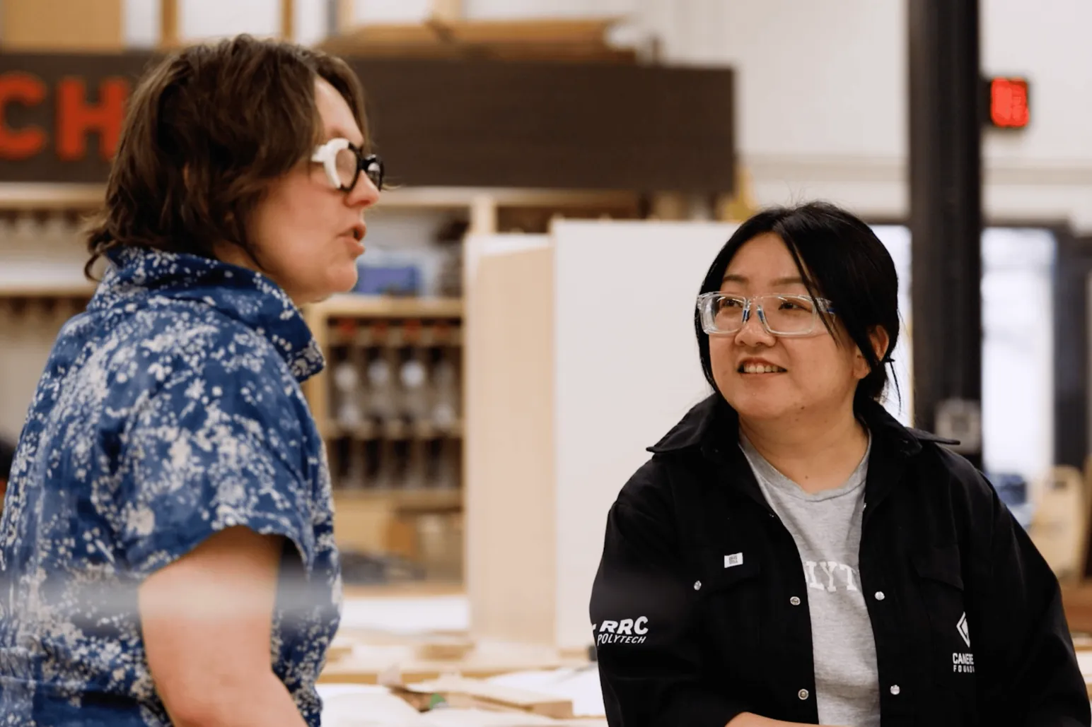RRC Polytech construction students networking during scholarship event building professional connections Manitoba