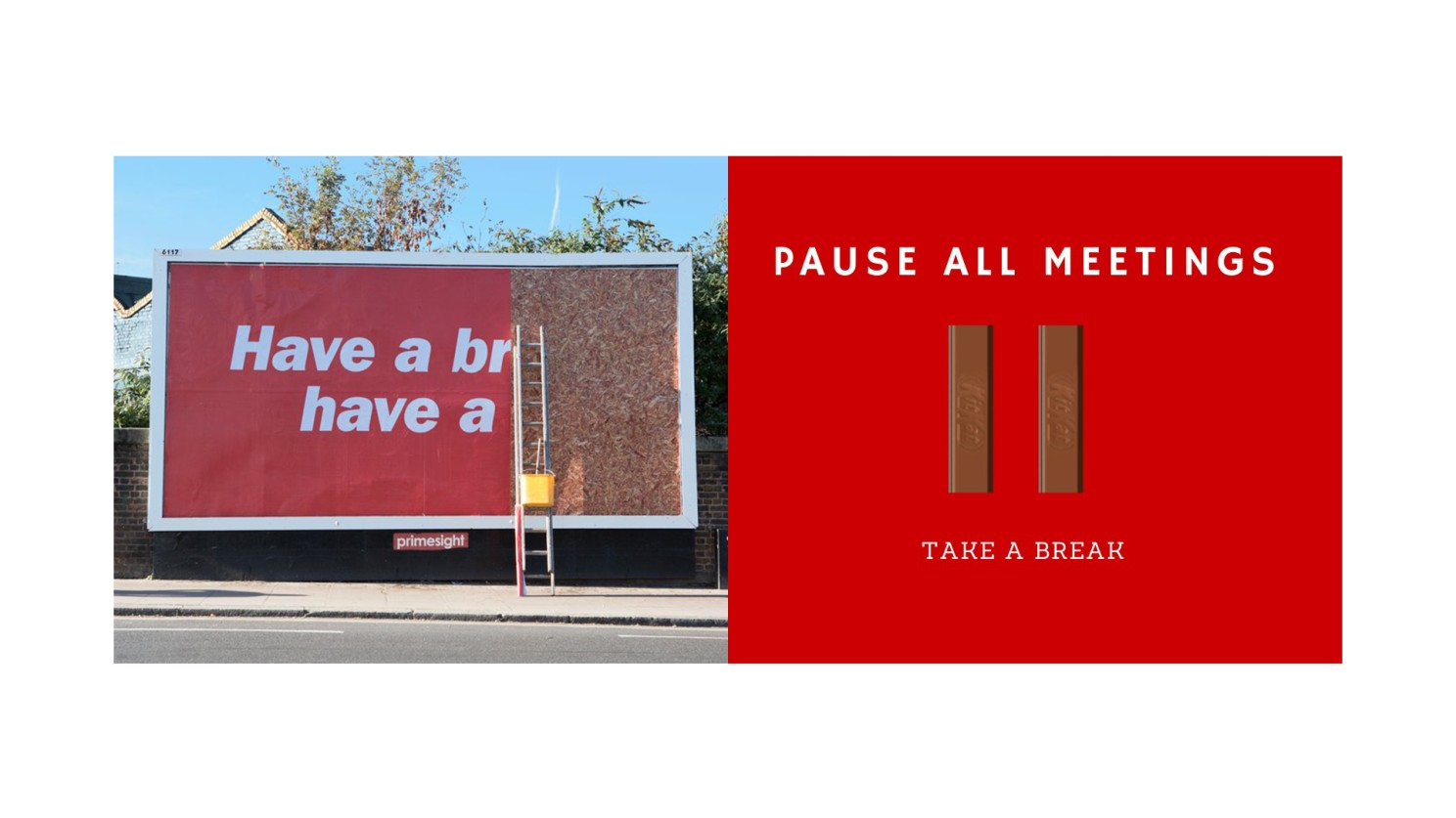 kit-kat minimalist advertising design