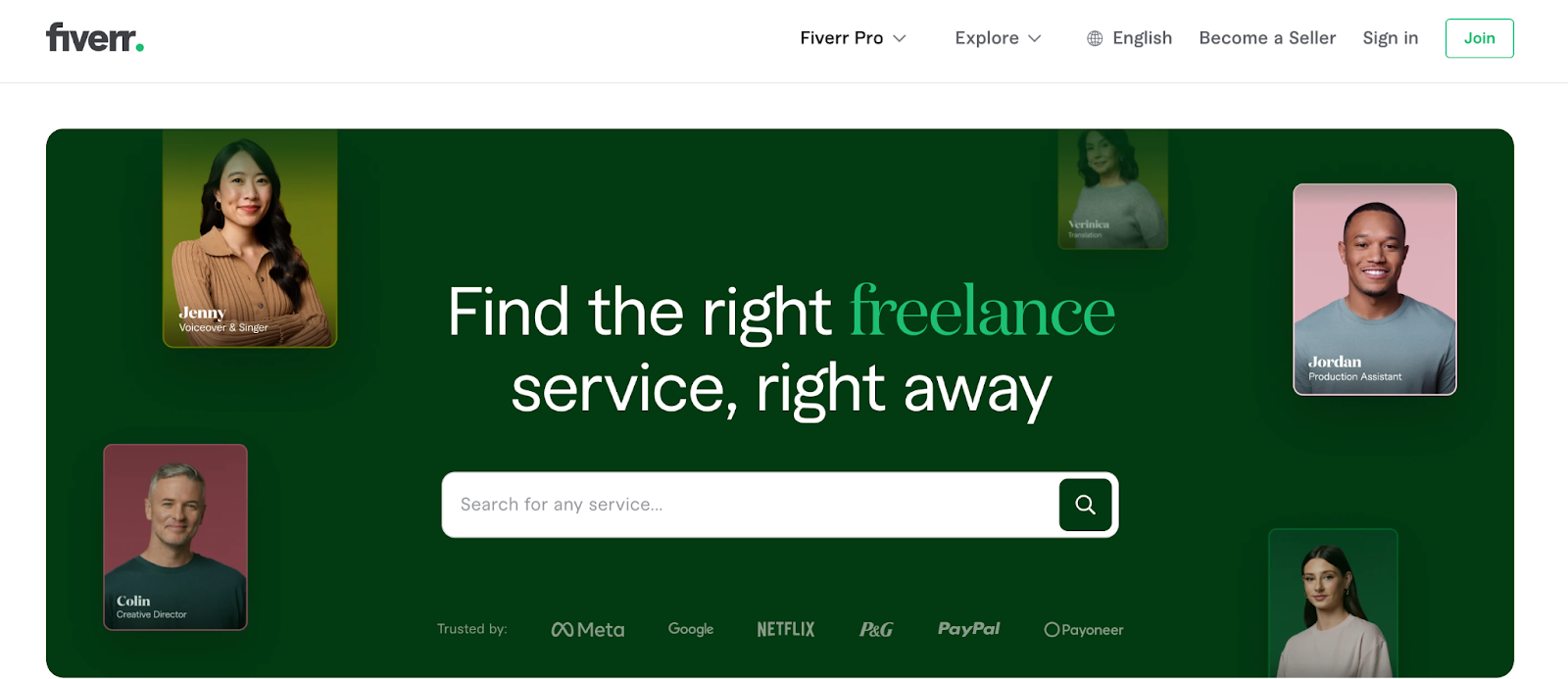 fiverr homepage