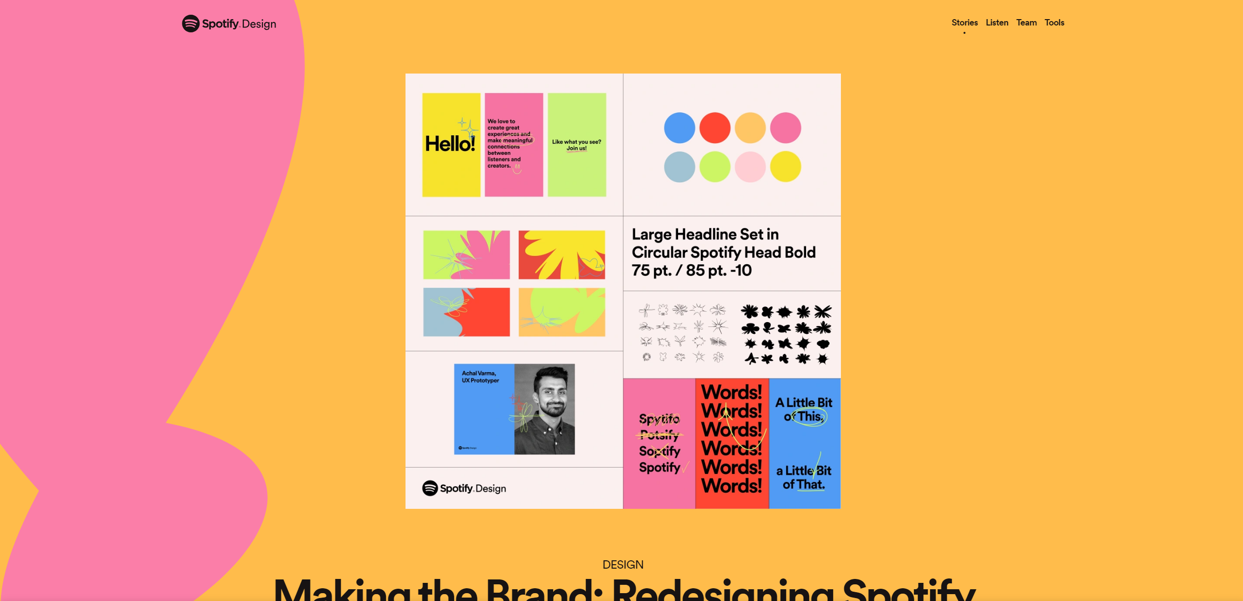 Spotify's website page.. hard to look away