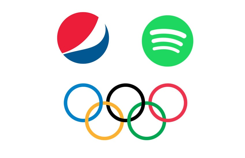 Some of the most recognizable logos making use of geometric shapes