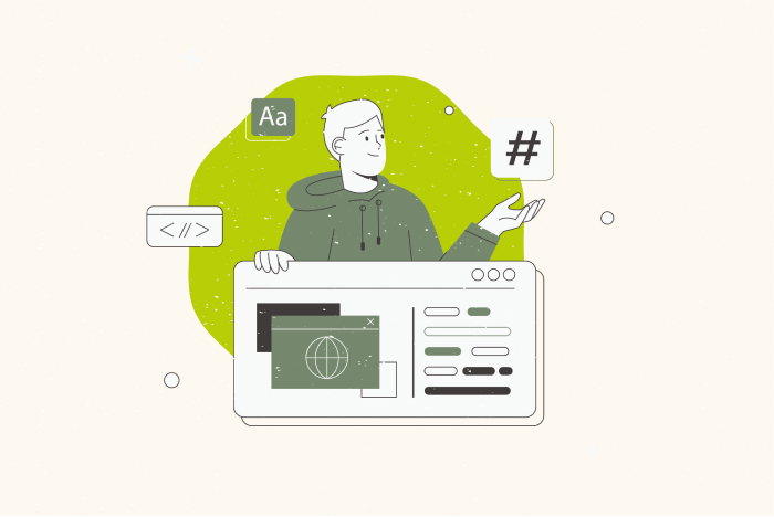 A designer thinking of design processes