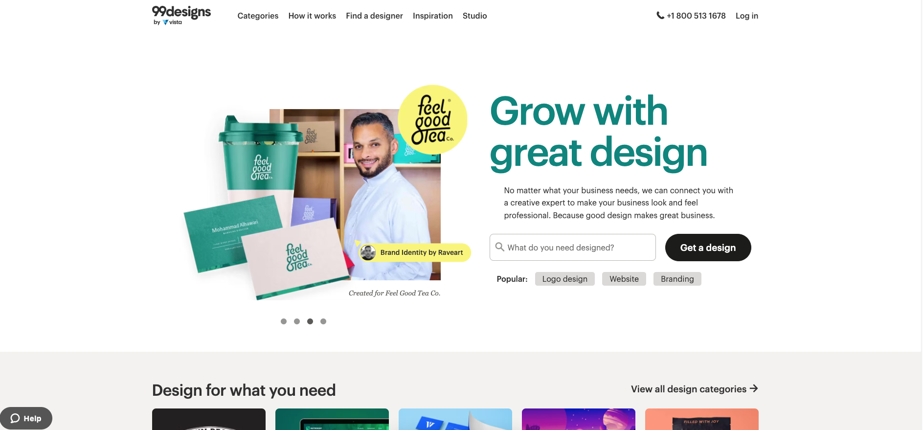 image 99designs landing page