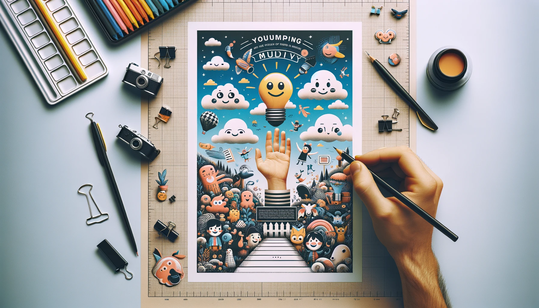 A print ad featuring a creative visual story and a humorous twist