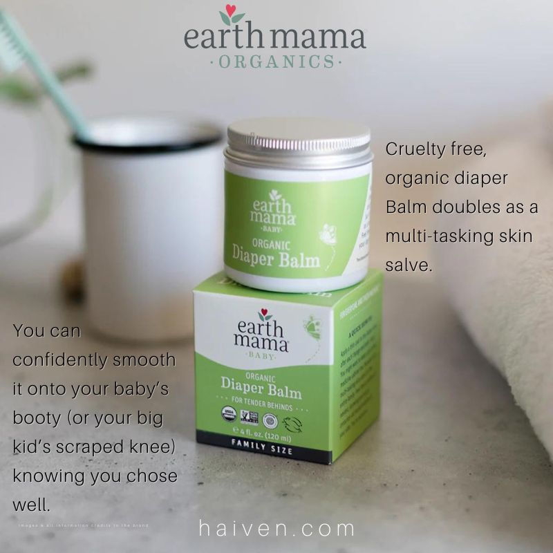 🌿 Earth Mama Organic Diaper Balm – Gentle Protection for Your Baby’s Skin