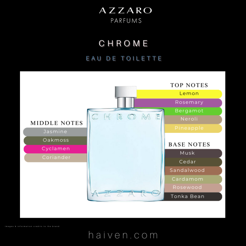 Azzaro Chrome for Men, 100 ml - EDT Spray