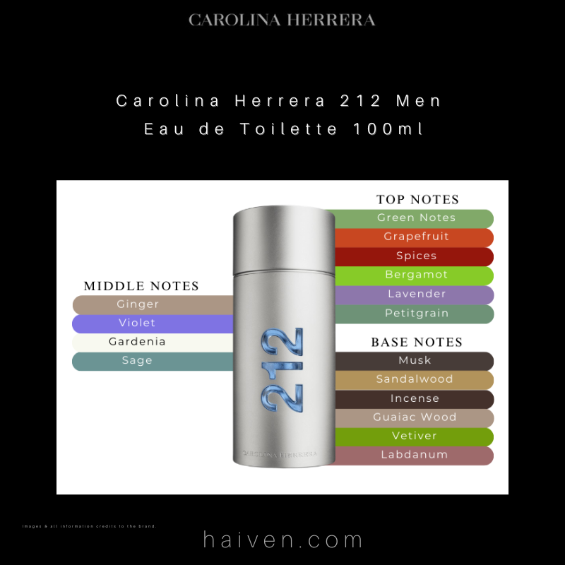 Carolina Herrera 212 Men Eau de Toilette 100ml