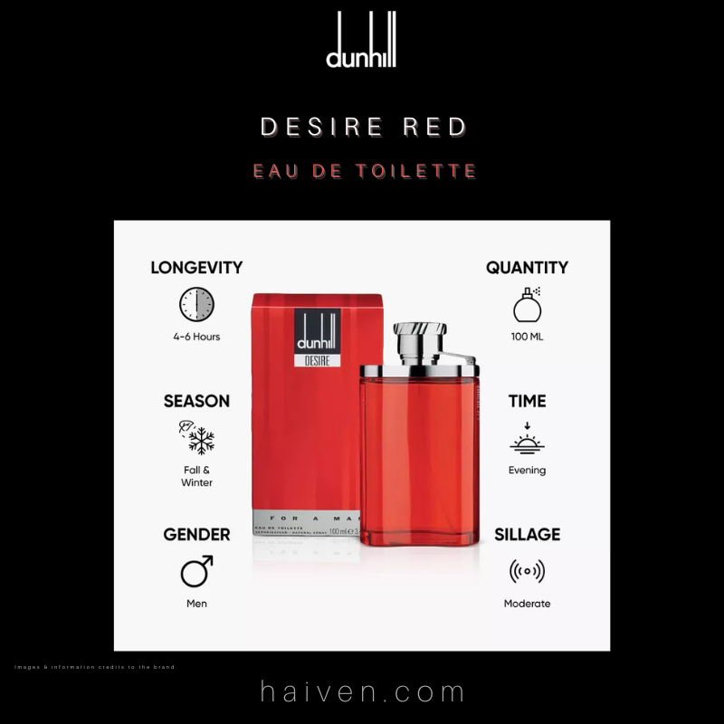 DUNHILL Desire Red Eau de Toilette 100ml