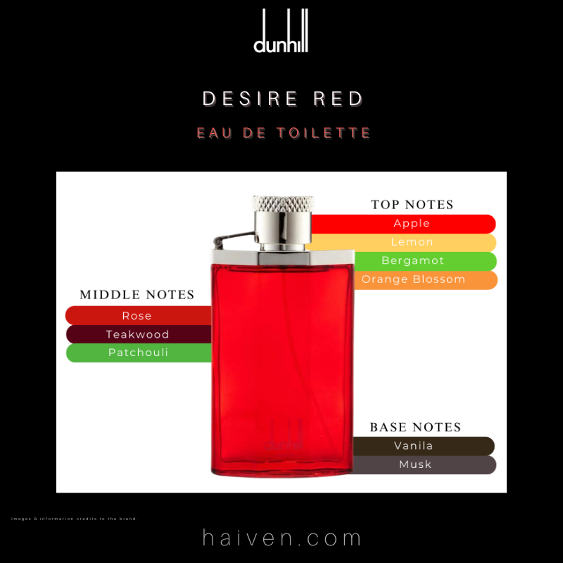 DUNHILL Desire Red Eau de Toilette 100ml