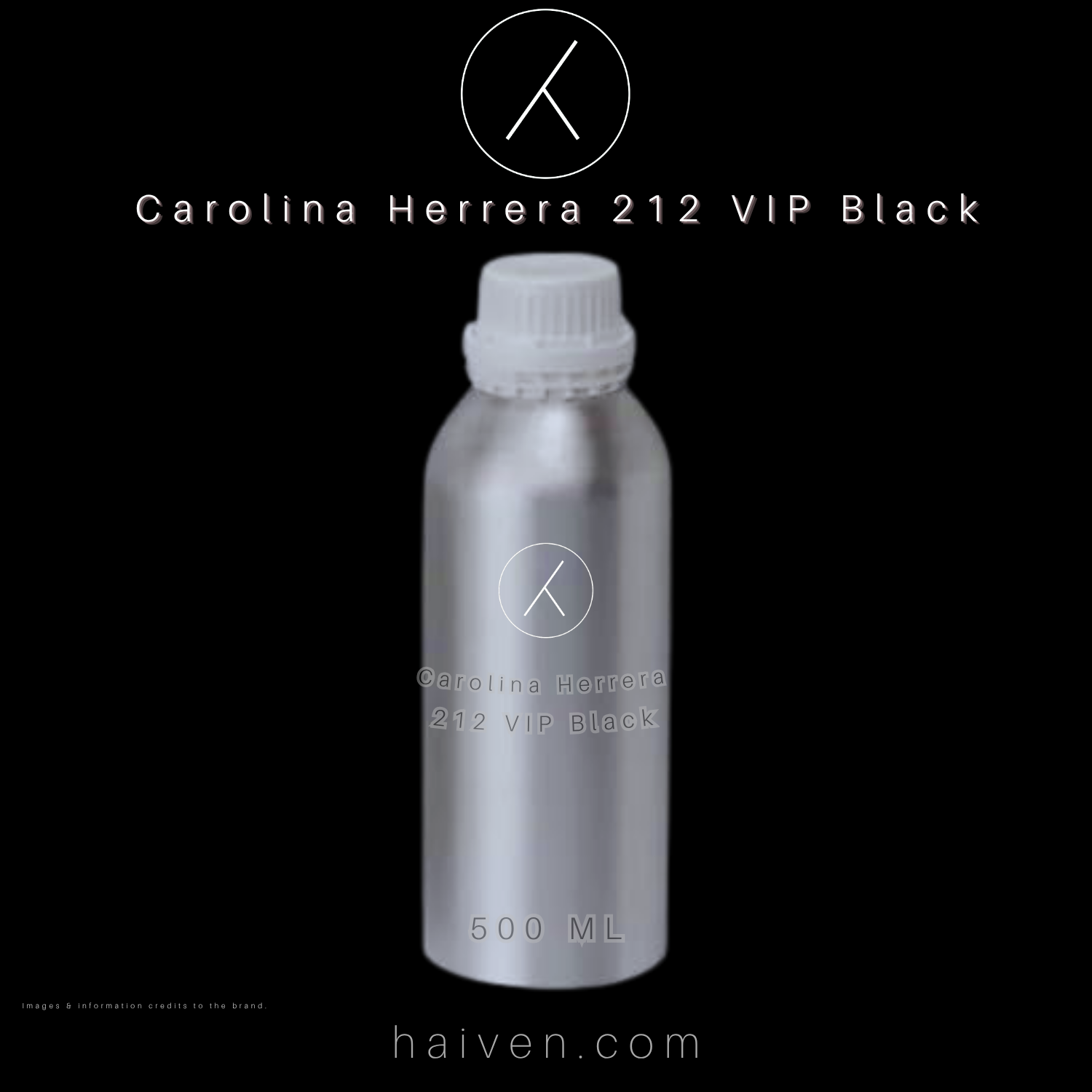 C H 212 VIP Black Oud Perfume Oil 500ml