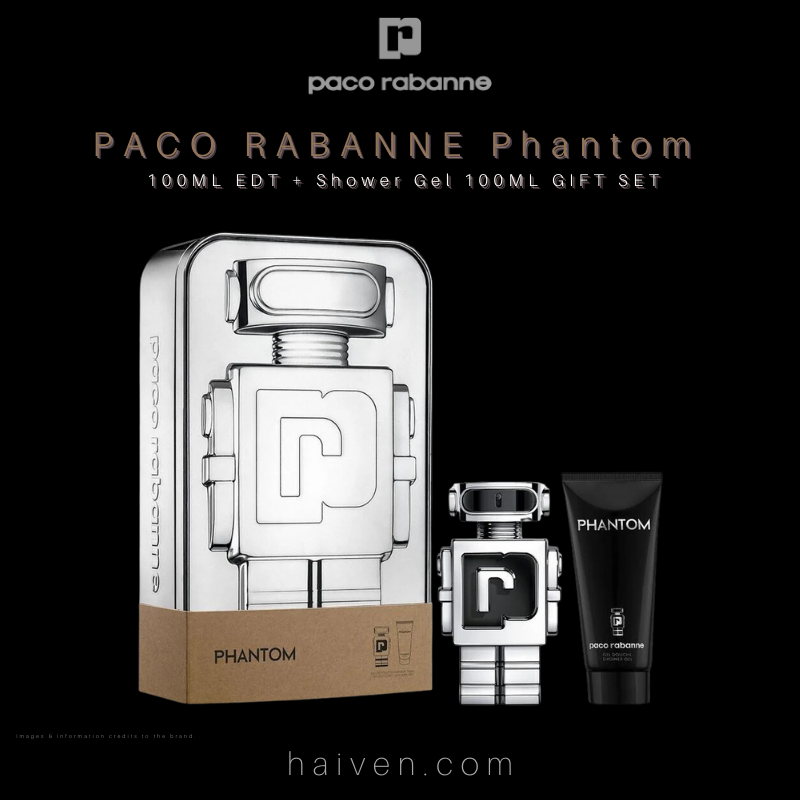 PACO RABANNE Phantom 100ML EDT + Shower Gel 100ML GIFT SET